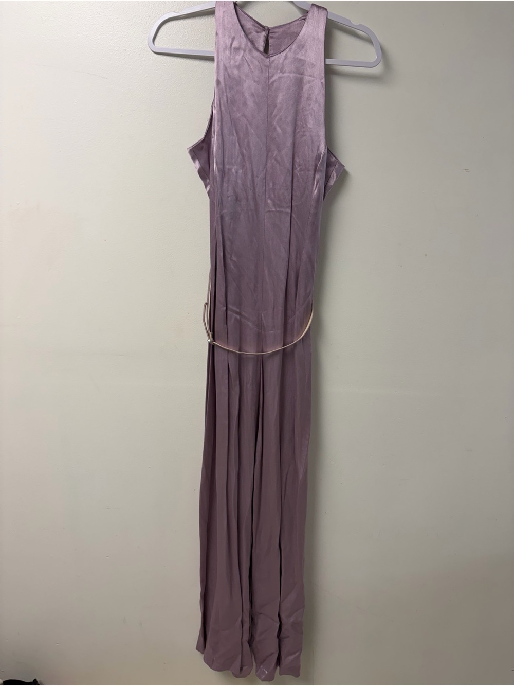 Vintage Maxou NWT Wide‎ Leg Long Jumpsuit Shimmer Purple Size Medium